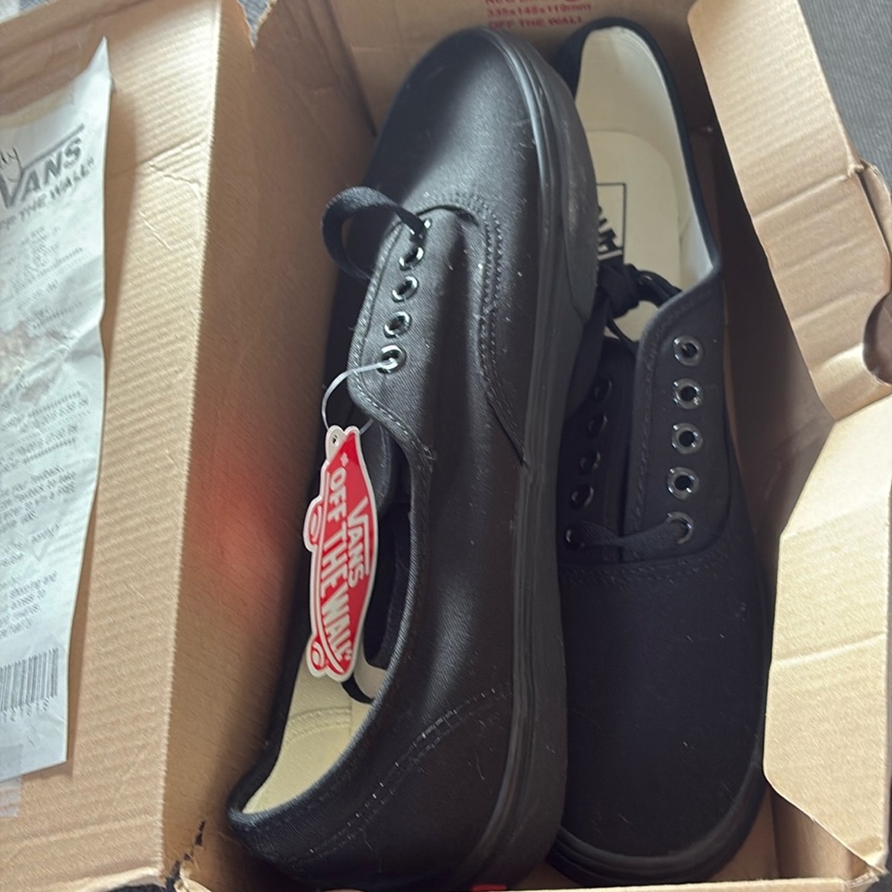 Vans authentic black shoes - new